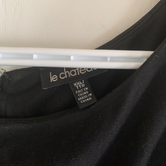 Le Château Sheath Sleeveless Sunburst Dress — Black (US XXL) - Picture 2 of 5